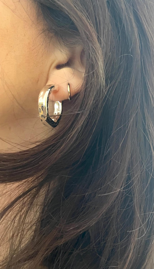 Sterling Silver Gordita Hoops