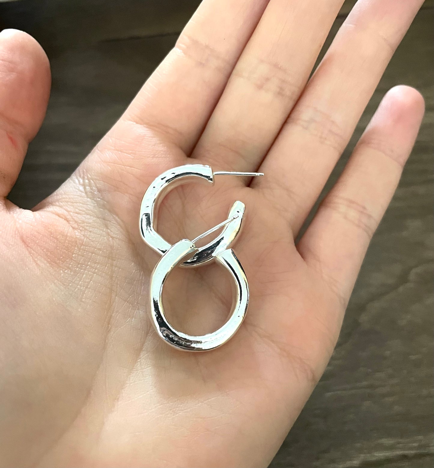 Sterling Silver Gordita Hoops
