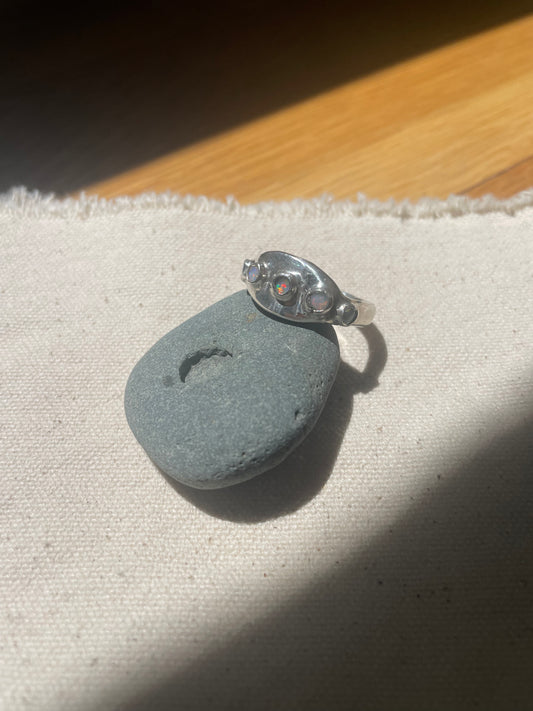 Sterling silver and opal ring- custom