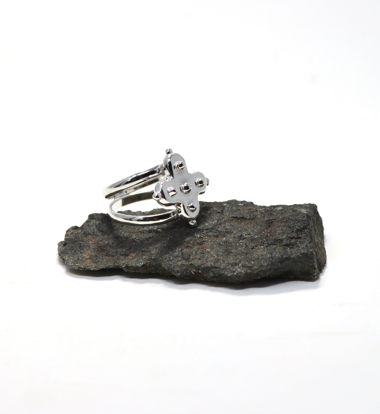 Double Band Cruciform Ring