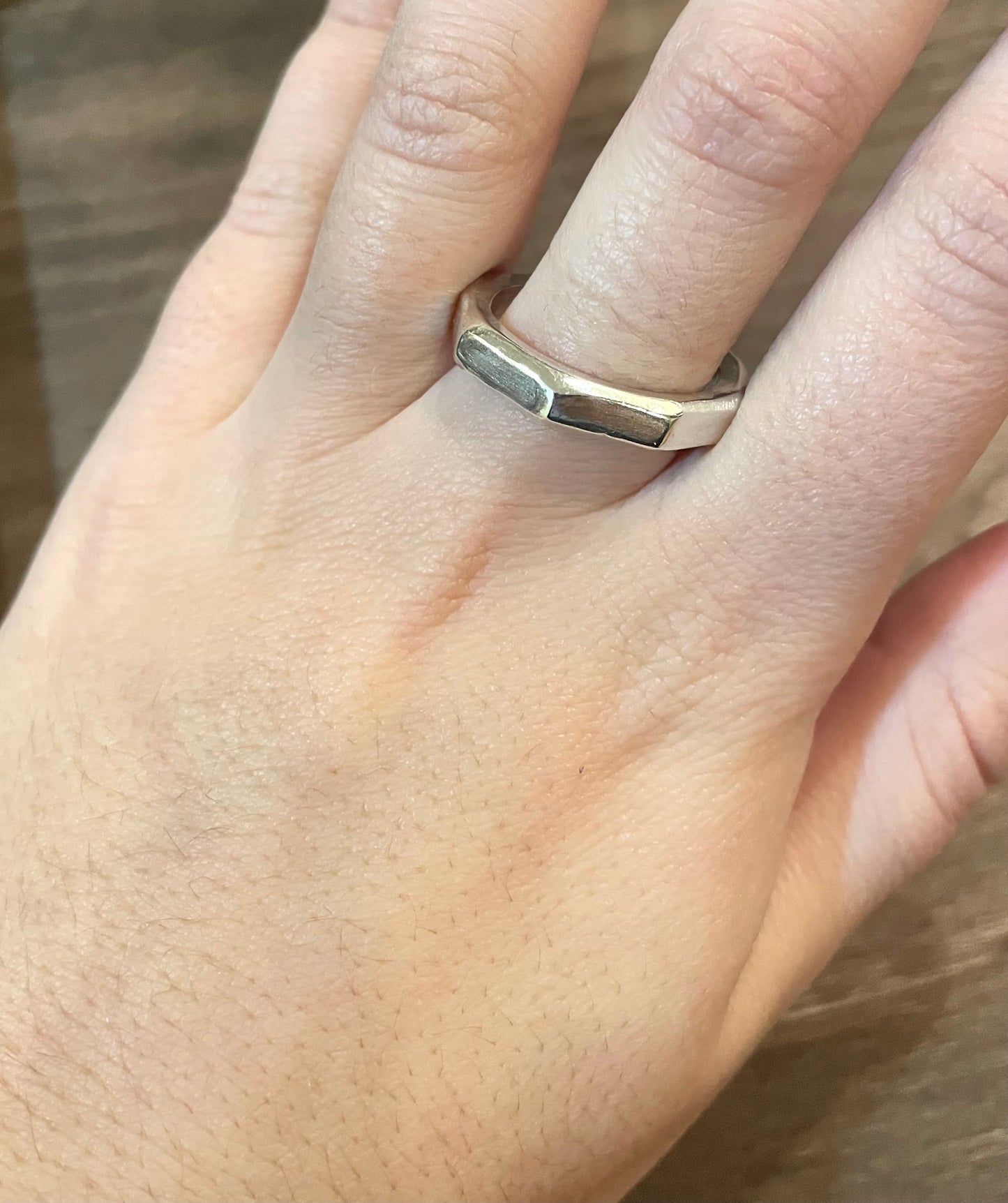 Faceted Silver Band