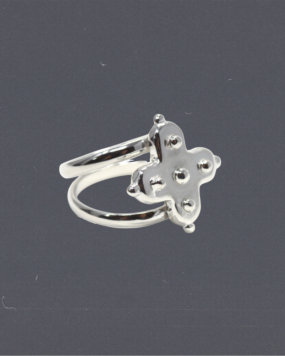 Double Band Cruciform Ring