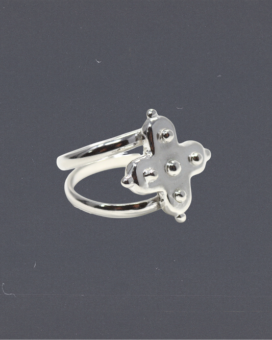Double Band Cruciform Ring