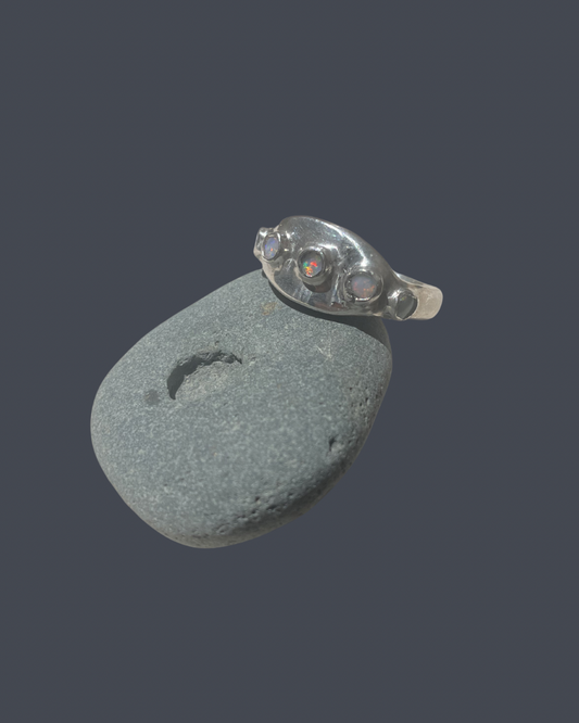 Sterling silver and opal ring- custom