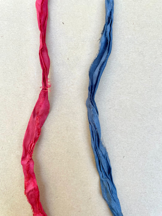 Upcycled Sari Silk Ribbon