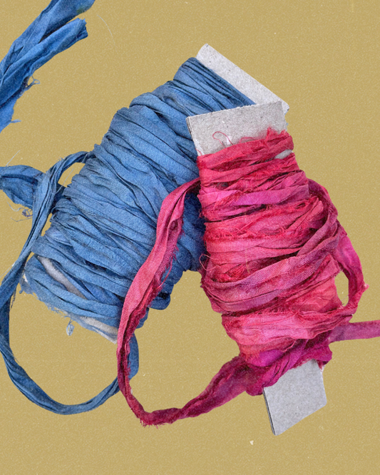 Upcycled Sari Silk Ribbon